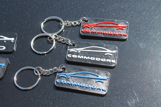 Commodore Silhouette Key Chain