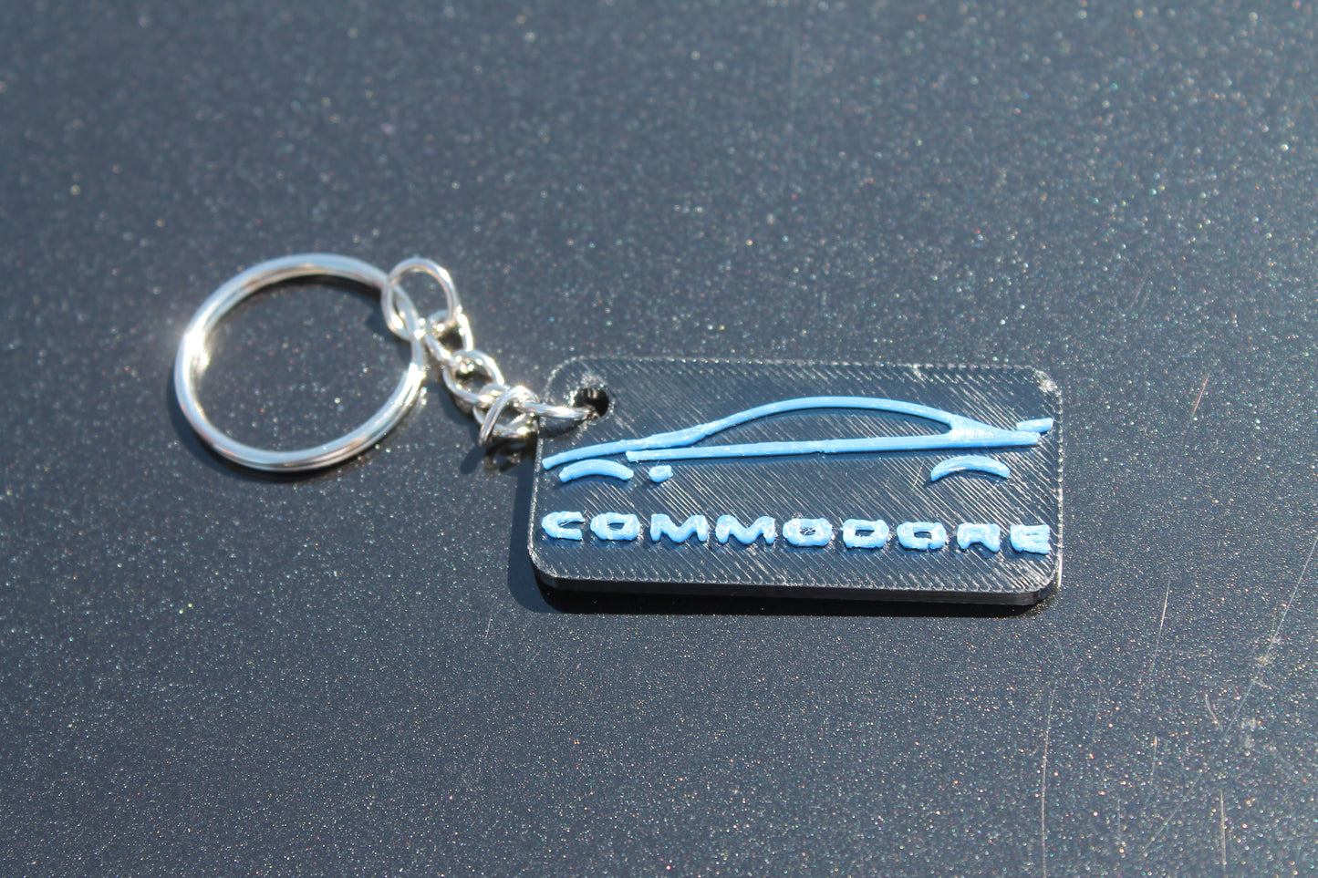 Commodore Silhouette Key Chain