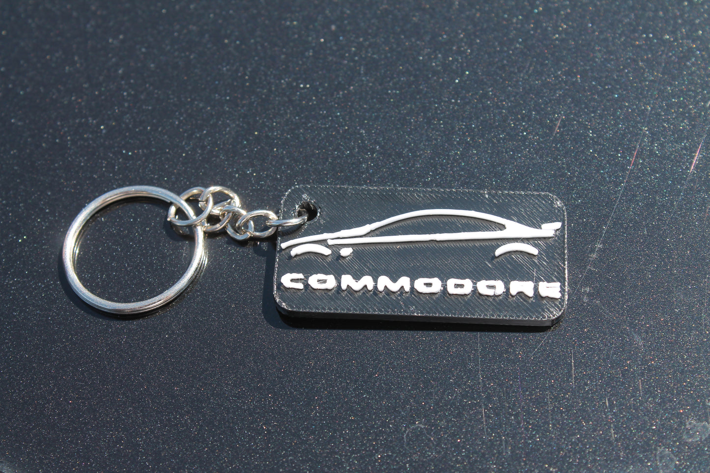 Commodore Silhouette Key Chain