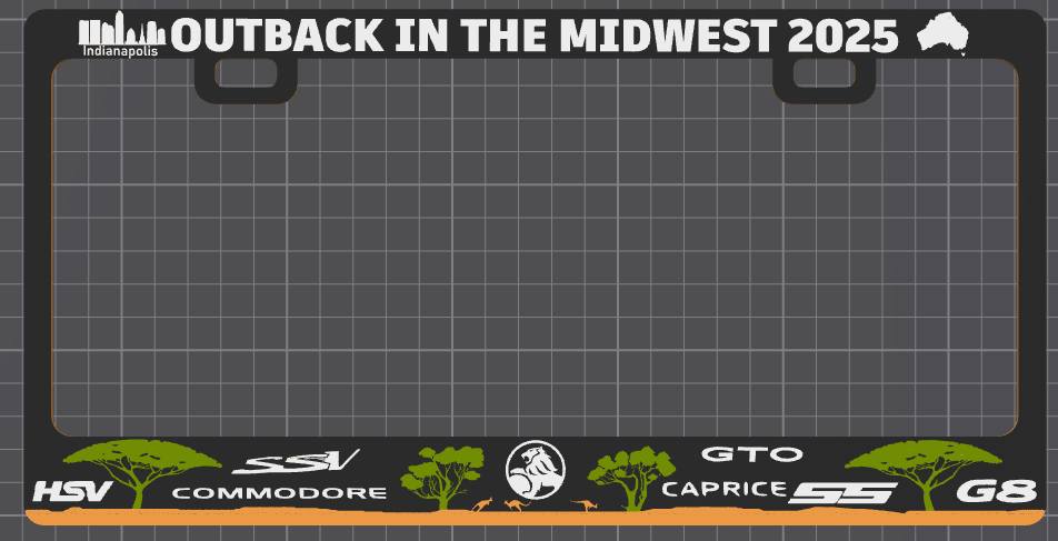 Outback in the Midwest 2025 Plate Frame