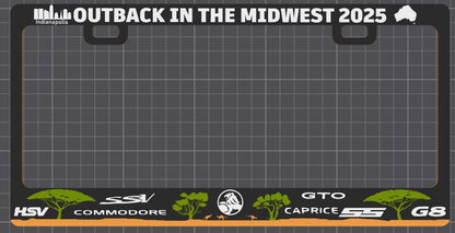 Outback in the Midwest 2025 Plate Frame
